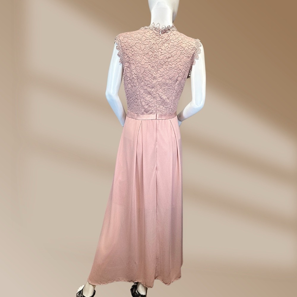 Miusol Women's High Low Blush Pink Lace Accent Satin Waist Ribbon Sz Med NWT - Picture 7 of 7